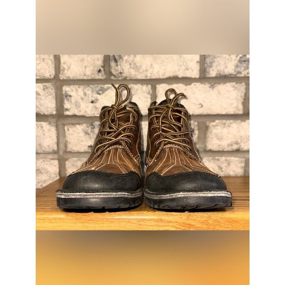 Steve Madden 11 Cognac Brown Black Genuine Leather Oricl 247 Lace up Boots main image 11